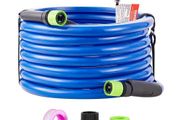 30ft Heated Water Hose for RV, Heated Drinking Water Hose Antifreeze to -45F, Automatic Self-regulating, 5/8" I.D. with Quick-connect Fitting Set