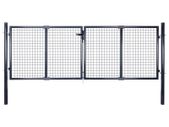 Mesh Garden Gate Galvanised Steel 289x75 cm Grey