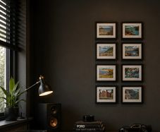 Framed Vintage Irish Postcard Collection