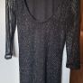 Topshop Tall Sparkly Black Mesh Bodycon Lined Dress Size 12 Image 4