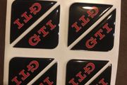 Gel Number Plate 3D Corner Badges set of 2