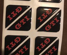 Gel Number Plate 3D Corner Badges set of 2