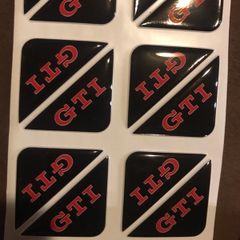 Gel Number Plate 3D Corner Badges set of 2