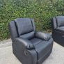 Grey Or Black 3+2+1 Leather All Recliner Sofa Sets Image 9