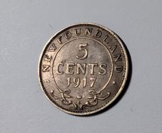 Canada silver 5 cent 1917.