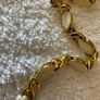 Ladies cream and gold long necklace and earrings Image 4