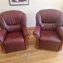 Leather 3 Piece: Couch & Chairs Image 5