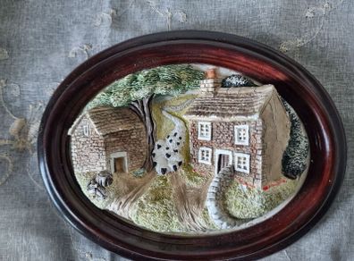 Vintage Wall Ornament 3D Plaque "Dale Farm"