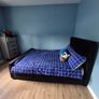 black velvet double bed Image 2