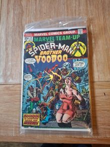 1970s Spiderman Marvel Team Up 24 comic first appearance of Moondog the Malicious