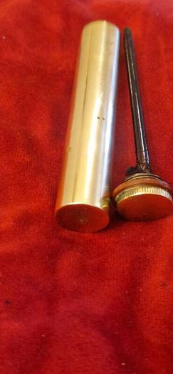 Original 1914 WWI British Army Brass Rifle Oiler - Lee Enfield - Marked