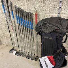 Taylor Made full set of golf clubs and bag