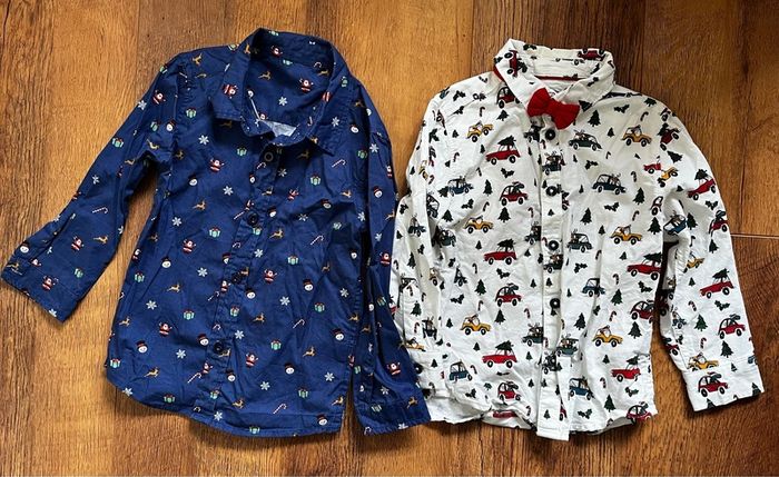 Boys christmas shirts in size 3-4