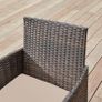 Garden Furniture Set 3 Pieces 2 x Garden Chair  1 x Garden table poly rattan, tempered glass, Image 3