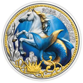 Austria 3 Euro Coin 2026 - Series Mythical Creatures The Hippocampus.Uncirculated.