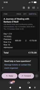LAST BEST PRICE! Premium tickets for Barbara O'Neill 13th Oct 2026