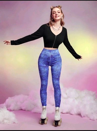 SHEINNeu Allover Print Leggings Size S