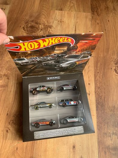 Hot Wheels Rare Zamac 6 Car Multi Pack- Chevy Silverado off road, 2016 BMW M2, 1974 Brazilian Dodge Charger, Datsun Bluebird Wagon (510), King Kuda, 2010 Ford GT500 Super Snake