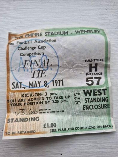 F.A Cup Final Ticket 1971