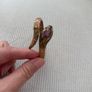 Antique Art Deco Andreas Daub Rolled Gold Snake Bangle - Amethyst Paste Image 4