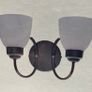 Ikea Rismon Double Wall lamp - Glass Shades Image 2