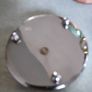 Vintage Trinket lined Box in Silver Tone with a Embroidered Flowers with Lid. Image 2