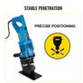 Electric Handy Hydraulic Hole Puncher 6mm Knockout Punch Tools 5 Dies Set on Steel Plate Aluminum Iron Plate Image 3