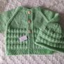 Hand Knit Baby Cardigan & Hat: 0-3 Months Image 2
