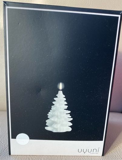 Nordic White Real Wax Christmas Tree Candle