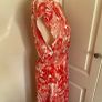 H&M coral/cream dress size 10 Image 2