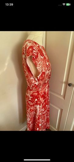 H&M coral/cream dress size 10