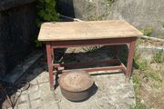 Original Antique Irish Country Cottage Pine Table (4ft x 2ft)