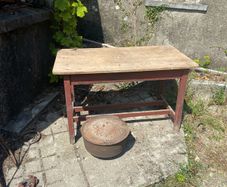 Original Antique Irish Country Cottage Pine Table (4ft x 2ft)