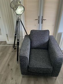 Stylish Armchair and Tripod lamp set