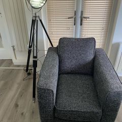 Stylish Armchair and Tripod lamp set