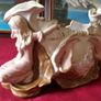 Circa 1897-1906 Collector's Piece Antique  Ernst Wahliss Depose EW Turn Wien Large Porcelain Centerpiece Vase / Jardiniere  Made In Austria Image 3