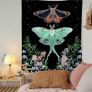 Butterfly Vertical Black Tapestry Wall Hanging Mushroom Tapestries Floral Aesthetic Wall Tapestry for Bedroom Dorm Living Room 73x95cm MULTIPLE SIZES AVAILABLE (FREE SHIPPING) Image 3