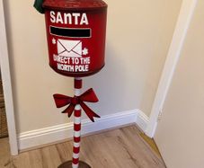 Christmas Santa Post Box on Stand