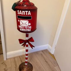 Christmas Santa Post Box on Stand