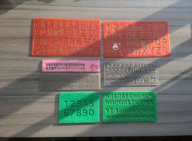 Letter and number stencils