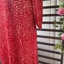 dress asos red & white v neckline long sleeved empire line dress size 14 Image 6