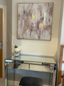 Mirrored Vanity & Stool