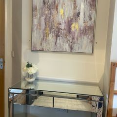 Mirrored Vanity & Stool