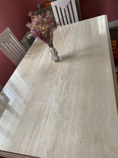 Marble Dinning Table + 8 Chairs