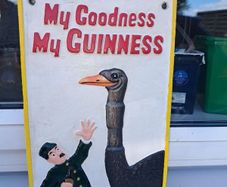 Guinness ostrich  cast iron sign