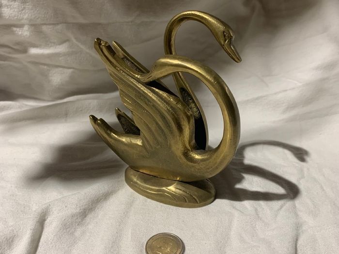 brass swans antique