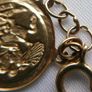 Vintage 9CT GOLD BRACELET Hallmarked 375. St. George Medallions  Bangle. length 7" - 4,45g Image 3