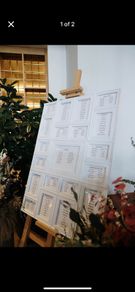 Table plan and easel