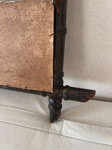 Vintage French Faux Bamboo Wall Mirror