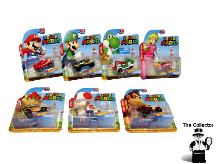 Hot Wheels Super Mario Bros Character Cars Complete Set Of 7 Diecast Cars Brand New Sealed